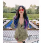 Adah Sharma Instagram - #Commando3 is a SUPER HIT ! Yaaayeeee!!!! Looking at the world through rose tinted glasses 🌹♥️☑️⭕🍎🎈💋💯🔴🚩🖍️ . Outfit - @hemantnandita Shades - @michealkors Shoes - @miumiu Styled by - @juhi.ali Makeup- @makeup_sid1 Hair - @vaijayantibhaskar