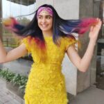 Adah Sharma Instagram - What's your favourite vegetarian dish ? Be a chick ...don't eat them 😁😁😁 . . . For the promotions of Bypass Road Wearing @vidhiwadhwani_label Hair and creation of the head stuff and the awesome pics @snehal_uk Styled by @juhi.ali Makeup @makeup_sid1 Sneakers @shein_in Accessories @accessorizeindiaofficial