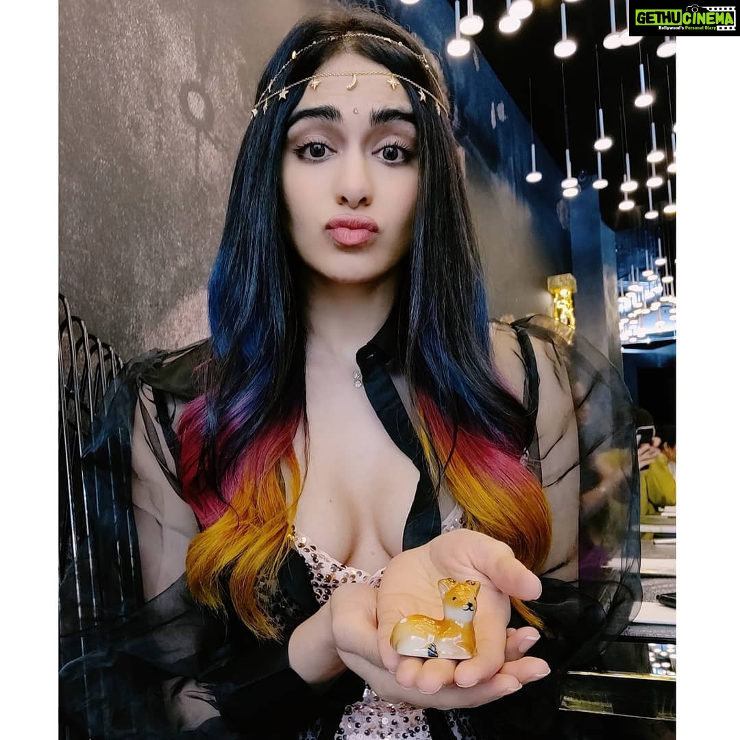 Adah Sharma Instagram - #happydussehra It all started with a deer ! . . . Ravana with his supernatural powers created a mythical deer to attract Sita 's attention...This deer I found was holding chopsticks at the restaurant ...but anyway symbolic ! Let's all destroy the evil in ourselves π₯° spread love and joy and umm...try not getting enticed by musk smelling deer ? πππ Ohhhh dear !!!! #imnotsureifimbeingRavanorSitainthepicmaybealittlebitofboth Paris, France
