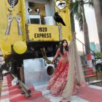 Adah Sharma Instagram – That’s how I train😁😁😁
ACTUAL FOOTAGE : how to fit an Adah Sharma wearing 48 kgs into a vehicle 
.
.
.
Also to stop the train….call the Adah 😁
.
.
.
Wearing
@bindaniofficial
@anayah_jewellery
@meraki.mumbai
👗 @juhi.ali 
💁 @snehal_uk 
.
.
P.S. #ExtraPointsForThoseWhoReadMyLongHashTagsAndCanGuessWhatImEatingHeHeHe
#100YearsOfAdahSharma #adahsharma