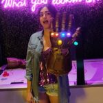 Adah Sharma Instagram - Tag an Avengers fan . MEET THE NEW IRON MAN ! (Meeee) It had to be me ! I'm the perfect successor to Tony Stark ya come onnnn! And for those who think otherwise, the infinity gauntlet says it all 😜😜😜 We love you Tony Stark !!! So come backkkkkk yaaaaa! . . . . . "YEH HAATH MUJHE DE DE THANOS" . . . . Thanos was like no ! Ask nicely . So I said - pls ? . And he was like - Chal le le That's exactly how this happened 🤪 . . . . . . . . #avengers #marvel #avengersendgame #ironman #endgame #spiderman #captainamerica #thor #mcu #marvelcomics #infinitywar #hulk #thanos #tonystark #avengersinfinitywar #blackwidow #comics #captainmarvel #marvelstudios #robertdowneyjr #cosplay