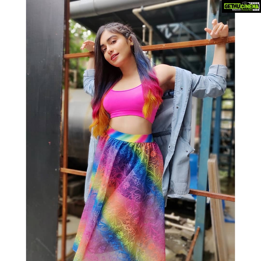 Adah Sharma Instagram - Let every month be pride month πππππ§‘β€οΈ When everyone is treated equal no matter who they are and whom they love we become more free π€ΈββοΈπ€ΈββοΈπ€ΈββοΈπ€ΈββοΈ ππ³οΈβππ³οΈβππ³οΈβππ #pridemonth #liveandlove #liveandletlive . . . . . For THE HOLIDAY promotions , wearing Bralet - @koovs Over layer- @zara Skirt - @pinkporcupines Shoes - @intoto.in Styled by- @juhi.ali Hmu- @siddheshnakhate @snehal_uk