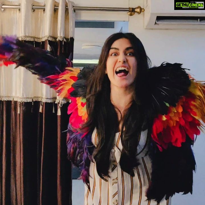 Adah Sharma Instagram - Ankh Maarey - the Angry Bird Remix गुस्सा पक्षी Tag an angry bird you know 🐣 . . Dedicated to the Adaholics ,all the Adah fan clubs 🤗 here u go as promised 🤗 You guys encourage all my mad stuff , troll the trolls and are on full on action mode 🙅 when anyone says anything not 💯% amazing about me 😂😘😘😘 I looooveee u all ! This one's for u . . I swear this jacket was on set !! Don't ask 😉😉