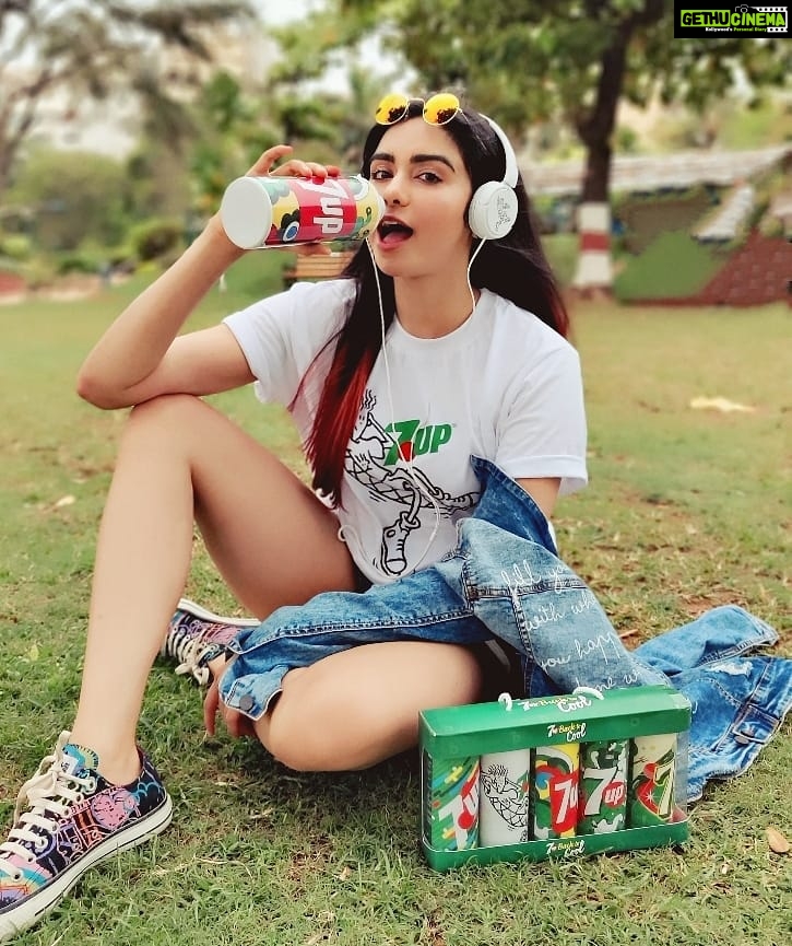 Adah Sharma Instagram - #FidoDido is back thanks to my favourite @7UPIndia! The #BackToCool collection is one of the best things that could happen! You could get your hands on the exclusive merchandise in a few simple steps... just buy a #7Up and follow the instructions behind the label. What you waiting for?