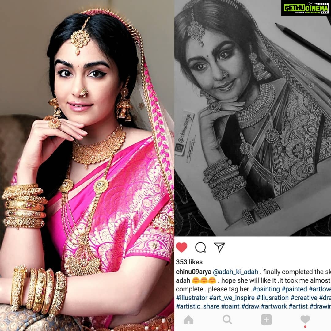Adah Sharma Instagram - For all the yummy art u all make me everyday ! I will be reposting a few today ❤️