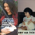 Adah Sharma Instagram - NOW and THEN (Me not the rabbits 👀 )