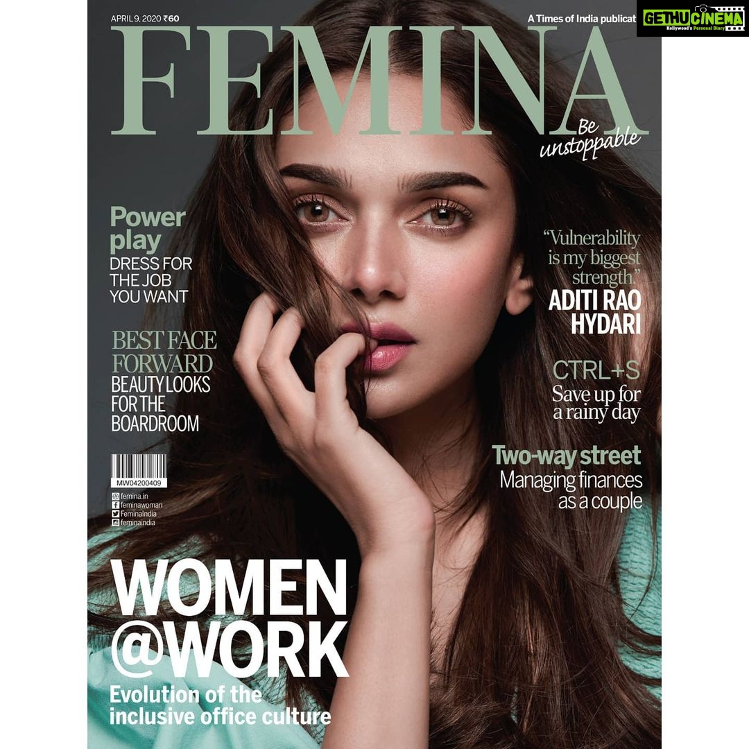 Aditi Rao Hydari Instagram - Look into my eyes...❤️ from a distance, for the time being! 😷😳 #SocialDistancing #NeedOfTheHour #FeminaCover #onstandsnow #WomenAtWork 📸: @tarun_khiwal 💄: @eltonjfernandez 👗: @swathi_kunjan Editor: @tanyachaitanya27 Art Director: @meeteshtaneja Media Director: @media.raindrop