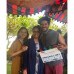 Aditi Rao Hydari Instagram - To new beginnings... All smiles ✨🙌🏻 #HeySinamika @officialjiostudios @globalonestudios @dqsalmaan @kajalaggarwalofficial #BrindaMaster #GlobalOneStudios