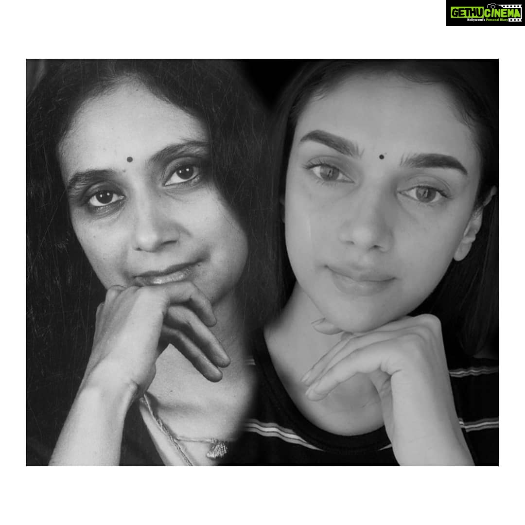 Aditi Rao Hydari Instagram - The reflection can never match up to the original... Ps- But i try ☺️♥️ #mysuperhero #archangelamma #mymummybestest #HappyMothersDay to my Amma and to all you beautiful mamas ♥️😘🤗
