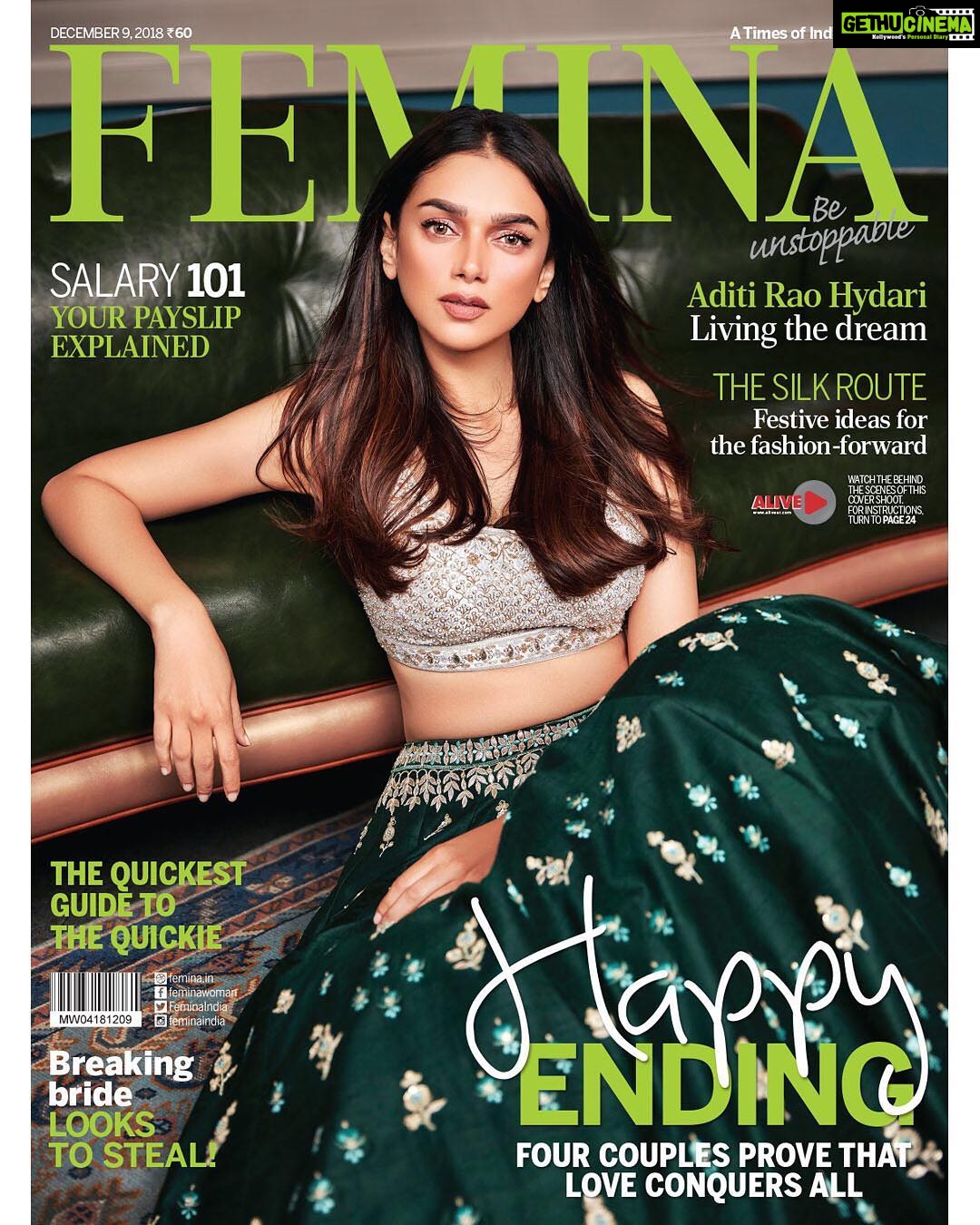 Aditi Rao Hydari Instagram - “The biggest adventure you can be on is to live the life of your dreams.” Stoked to be on the December cover for @FeminaIndia #CoverGirl