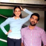 Aditi Rao Hydari Instagram - When you work with such biiiiiiiiiiiiiig 🌟 ‘costars like @varunkonidela7 you need to try your level best to #RiseAbove 😜 #setlife🎥 #transformationthursday #GentleGiant #minime #SpaceAdventure #Antariksham #Hyderabad Annapurna Studios