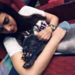 Aditi Rao Hydari Instagram – Best Sunday… cuddle therapy… ❤️#puppylove #hyderabad #Drogo 🐶