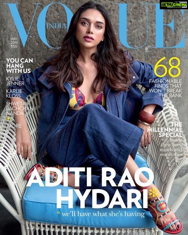 Aditi Rao Hydari Instagram - Deep diving into summer with @vogueIndia... πβ€π€ Thank you for this special cover of #May 2018... the first cover #ShotOnOnePlus6 in India... Photographed by: @errikosandreouphoto. Styled by: @anaitashroffadajania Hair and make-up: @eltonjfernandez Location courtesy: Su Casa, Mumbai. @oneplus_india, @hermes, @angana.nanavaty, @hm #Vogue #Summer #Cover #Shoot #Beauty #Glam #InstaPic @media.raindrop