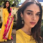 Aditi Rao Hydari Instagram – And I finally got out of my track pants! 🤪…
worth it for this piece of sunshine… thank you  @vasavithelabel 
@sangeetaboochra @sanamratansi @style.cell #sunshine #yellow #windswept