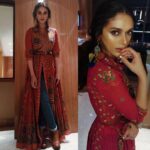 Aditi Rao Hydari Instagram – Yesterday in @labelritukumar @sachdeva.ritika …in #bengaluru 
@sanamratansi 
@eltonjfernandez ❤️😘
#bronzed #DesiBoho #boho #flowerchild