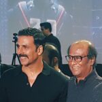 Akshay Kumar Instagram - When you know you're in the Presence of Greatness!! Happy Birthday Dearest Rajinikanth Sir, the Supreme Galaxy to our SuperStars 👊🏽