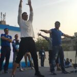 Akshay Kumar Instagram – Warming up at the Max Bupa #WalkForHealth this morning! Rise & shine Mumbai! #Airlift