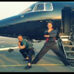 Akshay Kumar Instagram – Tiger & I, off in our Black Ninja Jet to congratulate all my Karate Kudo students who have fought so well in my international tournament ;)