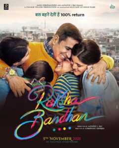 Akshay Kumar Instagram - Hardly ever in life does one come across a story that touches your heart so deeply and so instantly...it’s the quickest I’ve signed a film in my career. 
A story that will make you laugh and it will make you cry. And it will make us realise how blessed are those who have sisters. Dedicating this film, #Rakshabandhan to my dear sister, Alka and to the most special bond in the world...that of a brother and sister. 
It makes me happiest that she is presenting and producing  this film along with ace director Anand L Rai. Can’t thank him enough for bringing me one of the most special films of my life.

‪Directed by Aanand L Rai‬
‪Written by  #HimanshuSharma Produced by #ColourYellowProductions @cypplofficial in association with #CapeOfGoodFilms
Presented by #AlkaHiranandani & Aanand L Rai, in theatres on 5th November 2021.‬ #SirfBehneDetiHai100PercentReturn