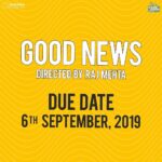 Akshay Kumar Instagram – #GoodNews due on 6th September, 2019. 
@karanjohar @apoorva1972 #KareenaKapoorKhan @diljitdosanjh @kiaraaliaadvani @raj_a_mehta @dharmamovies #CapeOfGoodFilms @shashankkhaitan