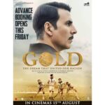Akshay Kumar Instagram - Be the first one to #GoForGold! Advance booking opens this Friday. #Gold in cinemas on 15th August. @excelmovies @reemakagti1 @ritesh_sid @faroutakhtar @imouniroy @kunalkkapoor @theamitsadh @itsvineetsingh @sunsunnykhez