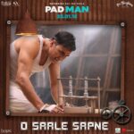 Akshay Kumar Instagram – Don’t ever stop trying, even if the world thinks you are mad. #OSaaleSapne song from @PadManTheFilm out tomorrow.

@sonamkapoor @radhikaofficial @twinklerkhanna @sonypicturesin @kriarj #RBalki #25Jan2018