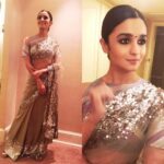 Alia Bhatt Instagram - Wedding bells!!! Wearing my fav @manishmalhotra05 styled by the lovely @stylebyami @shnoy09 hair by @pinka25 make up by @puneetbsaini @rishabhk24 😀