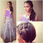 Alia Bhatt Instagram - Meri spice girl ki Shaadi !!! Wearing @manishmalhotra05 looping up the hair and winging the eyes ;) @ayeshadevitre @eltonjfernandez @sajzdot @stylebyami @shnoy09 and finally @masabagupta haha