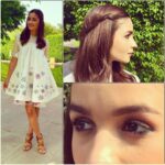 Alia Bhatt Instagram – Delhi Day 2 – Wearing ” Not so serious ” @vardannayak @ayeshadevitre @stylebyami @sajzdot @shnoy09 @grish1234 #Shaandaar #ShaandaarPromotions #GoingBlue