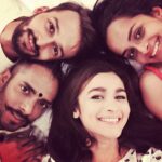 Alia Bhatt Instagram – Happy happy team at the end of a happy happy day ;) @grish1234 @eltonjfernandez #shootlife