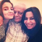 Alia Bhatt Instagram – Best grandfather ever! Family time after agesssssss ;) #love#family @shaheenb