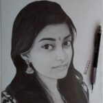 Ammu Abhirami Instagram - @mr_dk.artsy Woke up to this😍✨ Such an amazing talented person! Thank you soo much means a lot😍🙈✨