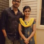 Ammu Abhirami Instagram - Honestly I cant wait anymore to post this pic of mine 😍😍😍😍 !!!omg such a fan girl moment of mine wen I met Vijay anna..... Such a GOOD HEARTED nd GENUINE person he b....JUST look at my face omg wide smile 🙈..... Hah..... BAIRAVAA..........waiting fa ma "THALABATHY" to rock 😍😍😍😍 tommorrw 😍😍😍.....ayyyyyyyyy #happy#feelingblessed....hahhhhh I jst wana RELIVE tat moment.....😍😍😍😍 And do watch it in theater u guys.....💪💪💪