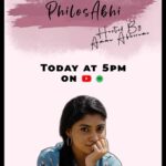 Ammu Abhirami Instagram - 🖤PhilosaAbhi - First episode today at 5pm🖤 Both on YouTube and Spotify ❤️...