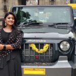 Ammu Abhirami Instagram – MY THAR IS HERE!!!…Let me tell you all a kutti story, In the year 2012, when i was in my 7th grade I vividly remember, me and my appa were waiting in Virugambakkam signal. That is when i saw “him” , my “first love” , my “crush” MAHINDRA THAR🖤!!!… I was jaw dropped!!!! I have never seen any car this majestic and soo alluring… Let me get this straight I’m not a girl that’s into cars and automobile stuffs…So for a totally uninterested girl this was a hugeee hit of attraction, perhaps love???   I asked appa ” Yaaru pa ivan? Epdi erukan getha????”My dad was concerned at first that is 13 year old daughter is starting to sight adichify already, soon to his relief he understood that i was talking about the car which i didn’t even know the name of … My dad said “Adhuthan Thar, sema vandi, getha erukum” All this while i couldn’t take my eyes off from the car and then unfortunately the signal came and we drove past the car…. I remember telling my dad “Na car nu onu en life la vanguna adhu modhala THAR ra matum than erukum”My dad said “kandipa kanna nalla hardwork podu unala kandipa orunal vanga mudiyum” Cut to: 2021! Here I am still pinching myself that my dream came true!!!!! Yes! I brought My Own Thar and he is all mine 🙈!Super surreal! Only if i could go back to my young self ,hug her tight and say “GIRL YOU DID IT!” 13 year old abhi would be proud of me :’) ….   So guys!!! All i wanna say is DREAM!DREAM BIG!!!!!! WORK HARD!!!! MANIFEST!!!ONE DAY YOU WILL ACHIEVE EVERYTHING YOU WANTED, EVERYTHING YOU DESERVE…JUST FOCUS AND BE A KIND PERSON… LIKE I ALWAYS SAY “GOD IS KIND” …. Love you all❤️Need all your positivity and blessings🙏…Om namah shivaya✨✨✨