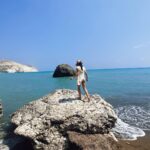 Amy Jackson Instagram – a p h r o d i t e ‘ s  p a d 🐬 Aphrodite’s Rock, Cyprus