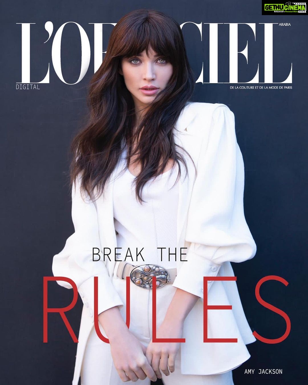Amy Jackson Instagram - Thankyou @lofficielarabia for having me as your cover girl 🖤 talking all things Ayurveda and Elephants. Oh & major love for this incredible team and advertiser @pinkoofficial Ph : @frederic.monceau Makeup : @kennethsohmakeup Hair : @patrickwilson Styling : @kstewartstylist Assistant : @stylebyco And of course The Angels @emzsherwood @archnasawjani