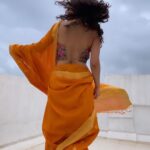 Angira Dhar Instagram – @anka.fabric 
This gorgeous turmeric wraps itself so beautifully around me… 🌞