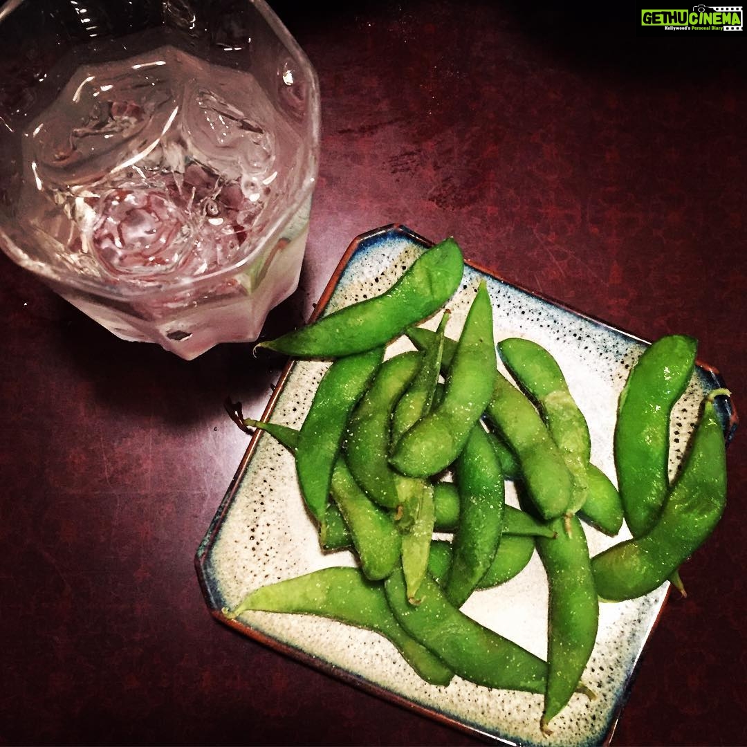 Angira Dhar Instagram - Care for some cold shochu & edamame for chakna? 熟成焼肉 听(ポンド)京都駅前店