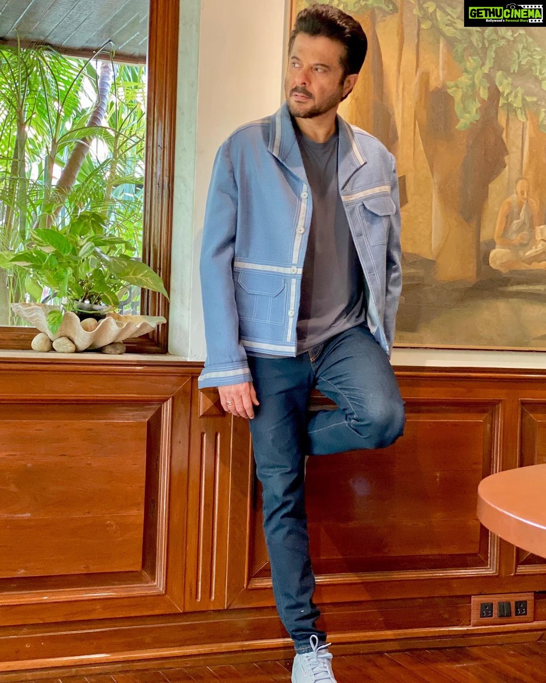 Anil Kapoor Instagram - Another Monday, Same me... Dressed & ready for some #Pagalpanti #mondaymood #OutfitOfTheDay #PagalpantiPromotions Jacket : @doh_tak_keh T shirt : @trackandfieldclothes Shoes : @adidasoriginals Styled by : @abhilashatd Styling team : @dipteeagarwal @shivani.sarin @shaikh.ashraf114 Hair and make up : @deepakchauhanartist Managed by : @jalalmortezai Mumbai, Maharashtra