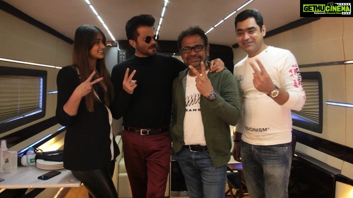 Anil Kapoor Instagram - So happy to be celebrating #2YearsofMubarakan with these 3 troopers @Ileana_Official @BazmeeAnees @muradkhetani! Sending my love to the other members of our crazy family @arjunkapoor @athiyashetty! Thank you all for all your love 💗 !! @cine1studios @sonypicsprodns @sneharajani_ @ashwinvarde @nehasharmaofficial @balwindersinghjanjua Hyderabad