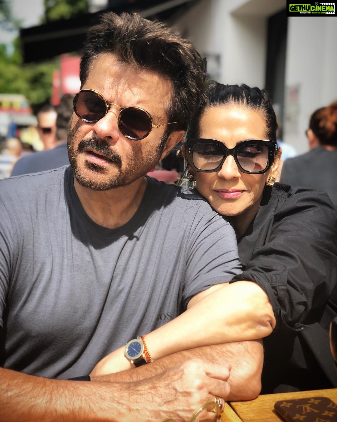 Anil Kapoor Instagram - Just a couple of young hearts in love now & forever! #withmyoneandonly #BerlinDiaries