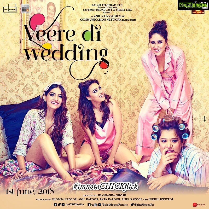 Anil Kapoor Instagram - I've seen these women grow into powerhouses and trust me, you don't wanna mess with them! Watch out for the Veeres on April 25! #VeereDiWeddingTrailer #ImNotAChickFlick #KareenaKapoorKhan @sonamkapoor @ReallySwara @ShikhaTalsania @vyas_sumeet @RheaKapoor @ektaravikapoor @balajimotionpic @saffron_bm @vdwthefilm @nikhildwivedi25 Film City Mumbai
