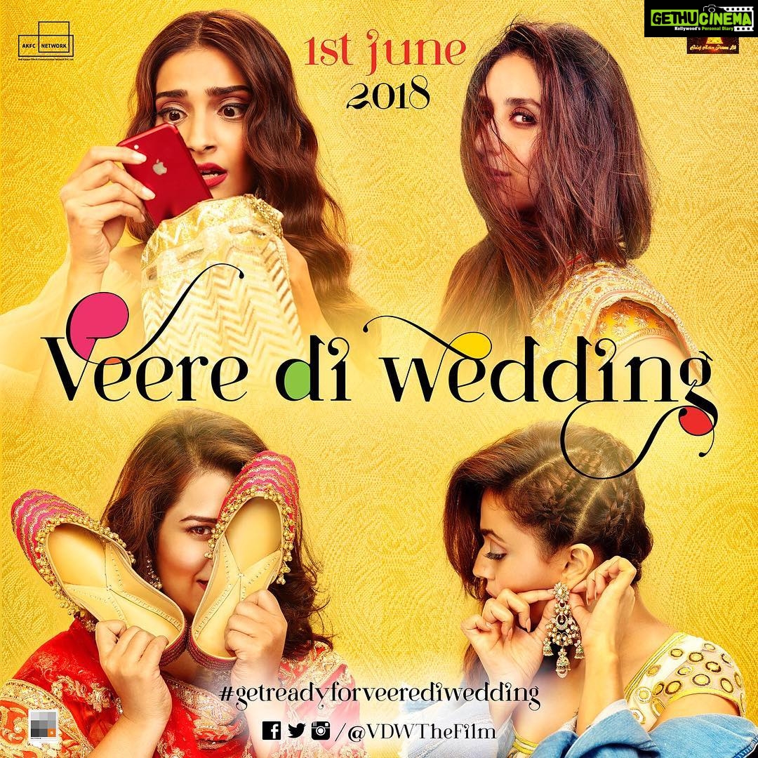 Anil Kapoor Instagram - Preparations are in full swing! Save the date for #VeereDiWedding on 1st June 2018! Come join us on this happy occasion! RSVP now! :) #GetReadyForVeereDiWedding @vdwthefilm #KareenaKapoorKhan @sonamkapoor @reallyswara @shikhatalsania @balajimotionpictures @saffron_bm Mumbai, Maharashtra