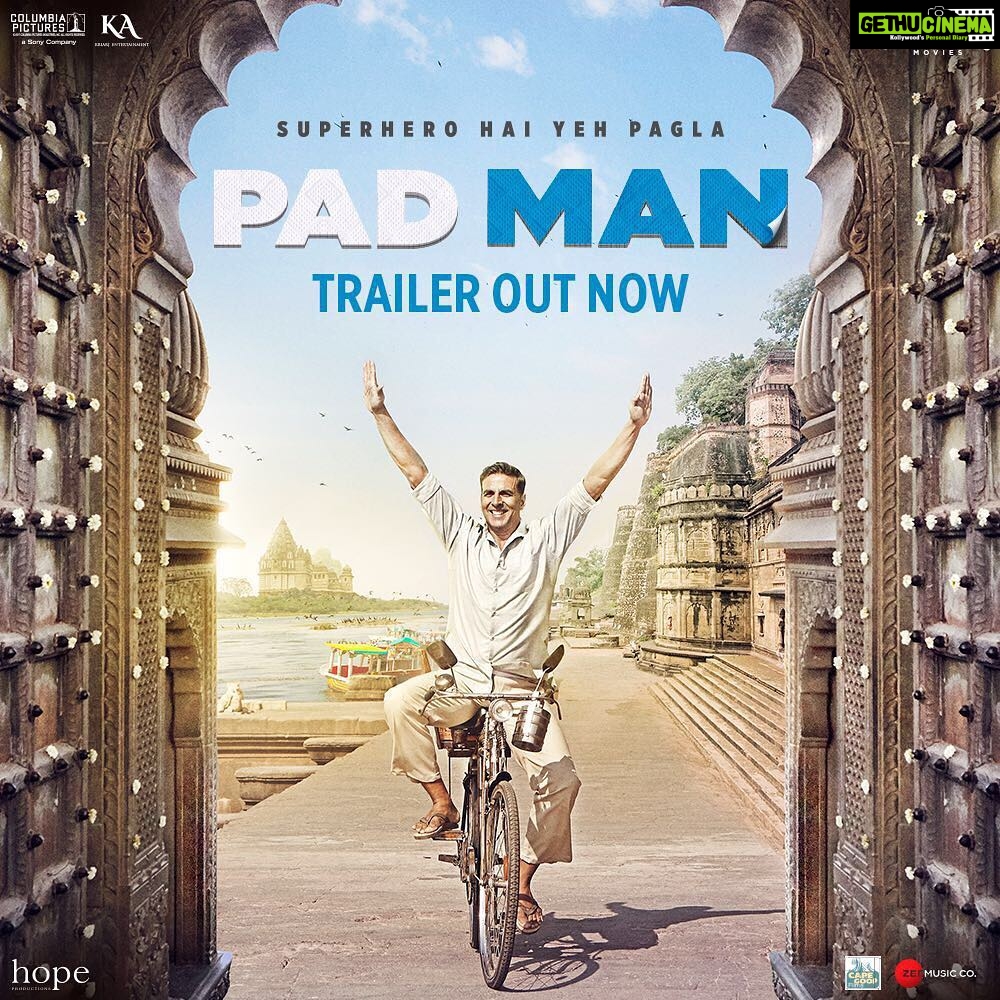 Anil Kapoor Instagram - Lo aa gaya #PadManTrailer!! A glimpse into the life of the man who wanted to bring about a change that would affect thousands of lives! Watch his story on 26.01.18 ! @akshaykumar @radhikaofficial @sonamkapoor @kriarj @sonypicturesin #RBalki @twinklerkhanna Trailer Link in bio.