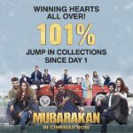 Anil Kapoor Instagram – Thank You audiences for all the love, support and appreciation. Humbled. Honoured. #Mubarakan