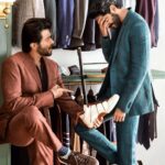 Anil Kapoor Instagram - You know your son is a grown man when you both have the same shoe size! Also, @harshvardhankapoor I asked you if these were your favorites before taking them! Priceless moments! #GQIndia @gqindia Mumbai, Maharashtra