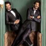 Anil Kapoor Instagram - Suited up with @harshvardhankapoor for @gqindia #GQIndia !! Such natural posers, wouldn't you agree?! 😉 Anil Kapoors House, Juhu, Mumbai