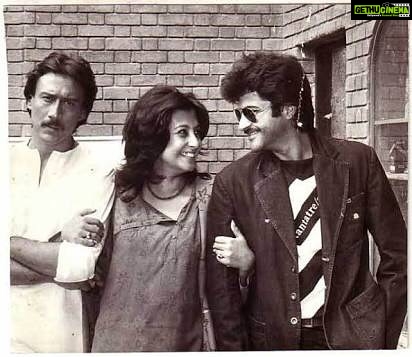 Anil Kapoor Instagram - Time may have flown, but the memories remain...From the sets of Andar Bahar, 1984.