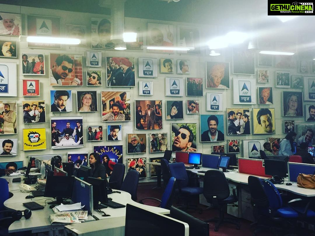 Anil Kapoor Instagram - The #WelcomeBack Wall of Memories at ABP Delhi Office. A picture is worth a thousand words...an entire wall of pictures is priceless! #2daystogo!! @thejohnabraham @eros_now @shrutzhaasan